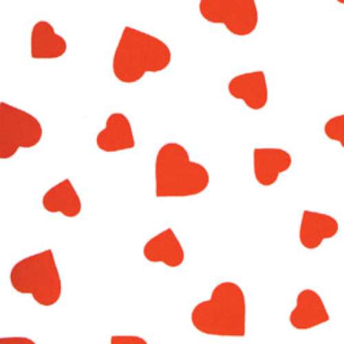 Chocolate Transfer Sheet - Red Hearts - Click Image to Close